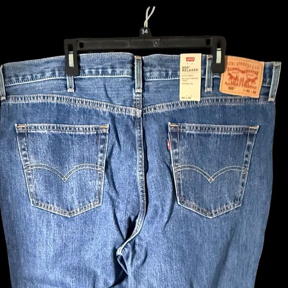 Levis 550 Relaxed 42 X 32 Jeans New with Tags (B) - Picture 8 of 13